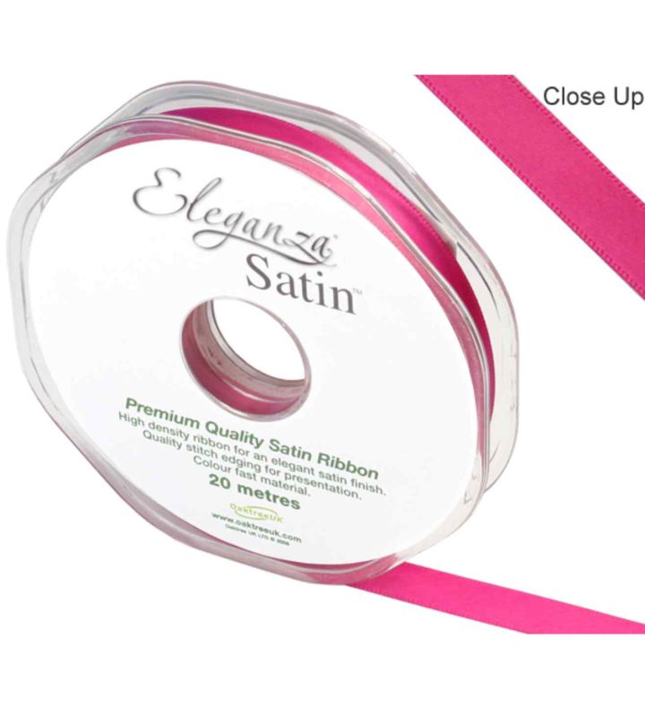 Eleganza Satin Double Faced Fuchsia 10mm x 20m