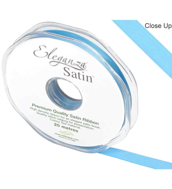 Eleganza Satin Double Faced Turquoise 10mm x 20m