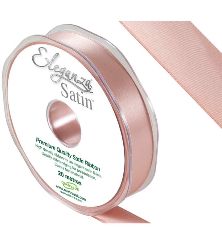 Eleganza Satin Double Faced Rose Gold - 15mm x 20m