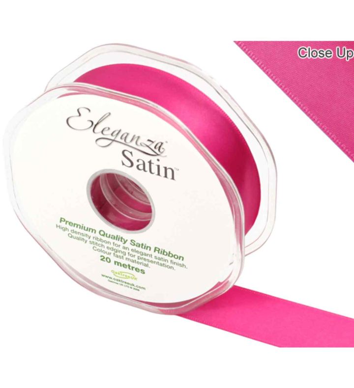 Eleganza Satin Double Faced Fuchsia - 25mm x 20m