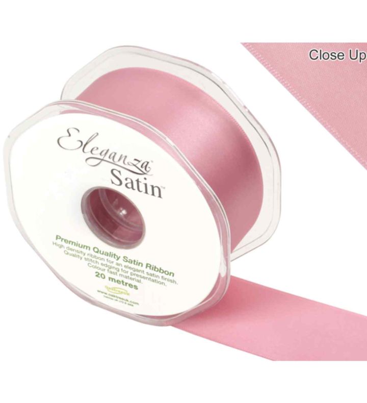 Eleganza Satin Double Faced Classic Pink - 38mm x 20m