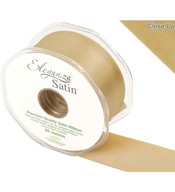 Eleganza Satin Double Faced Gold - 38mm x 20m