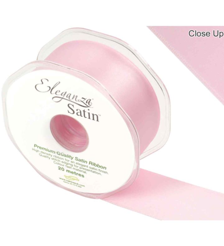Eleganza Satin Double Faced Light Pink - 38mm x 20m