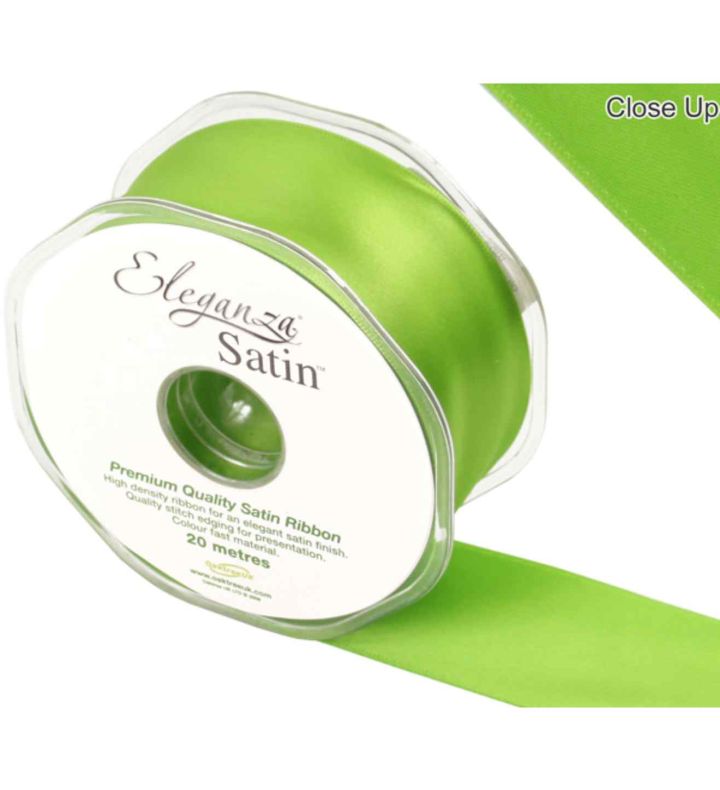 Eleganza Satin Double Faced Pistachio Green - 38mm x 20m
