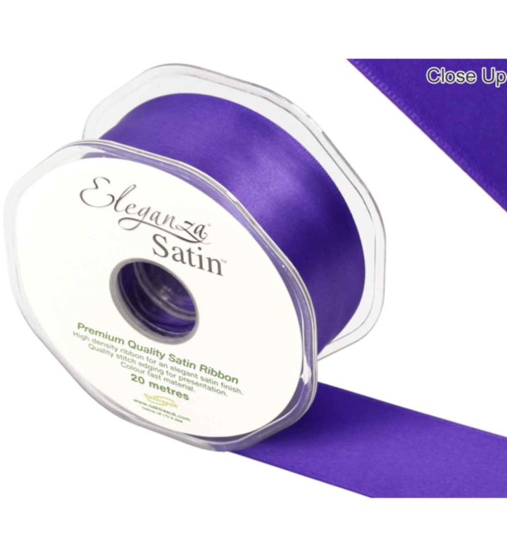 Eleganza Satin Double Faced Purple  - 38mm x 20m