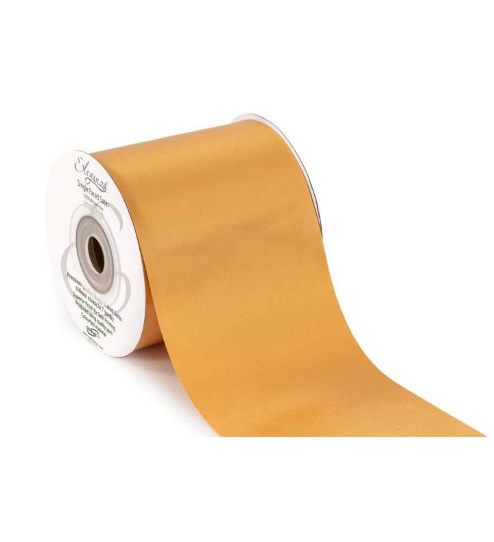 Eleganza Gold Single Faced Sash Ribbon 100mm x 50m
