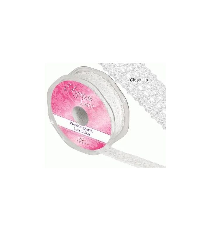 Eleganza Lace Georgian 27mm x 10m White No.01