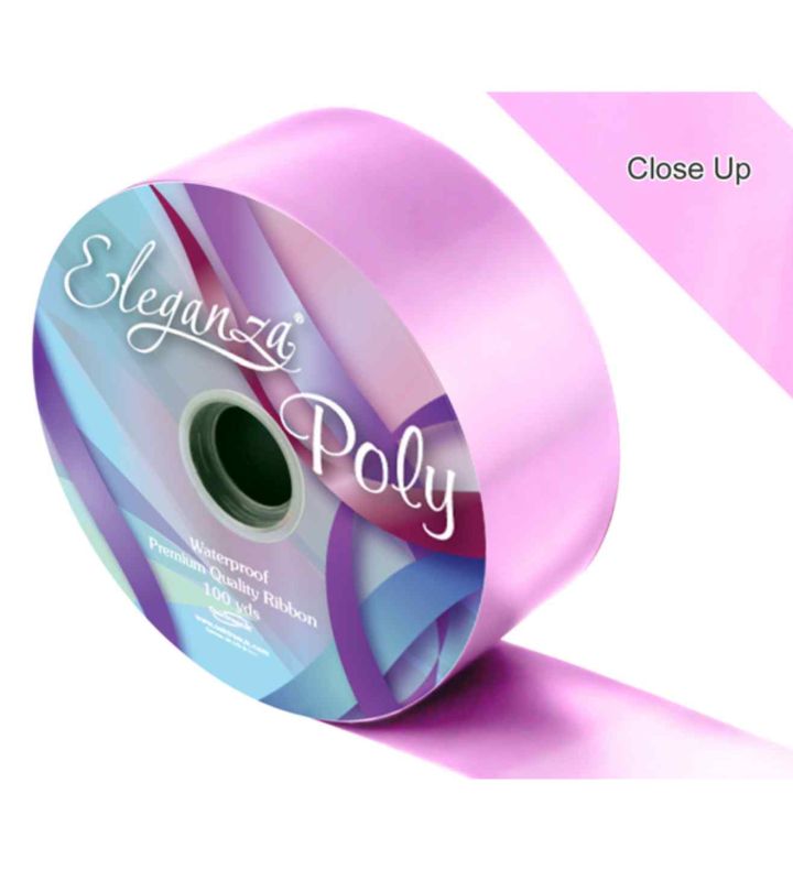 Eleganza Poly Ribbon Classic Pink - 50mm x 91m