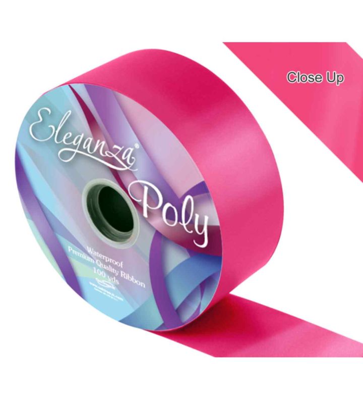 Eleganza Poly Ribbon Deep Cerise - 50mm x 91m