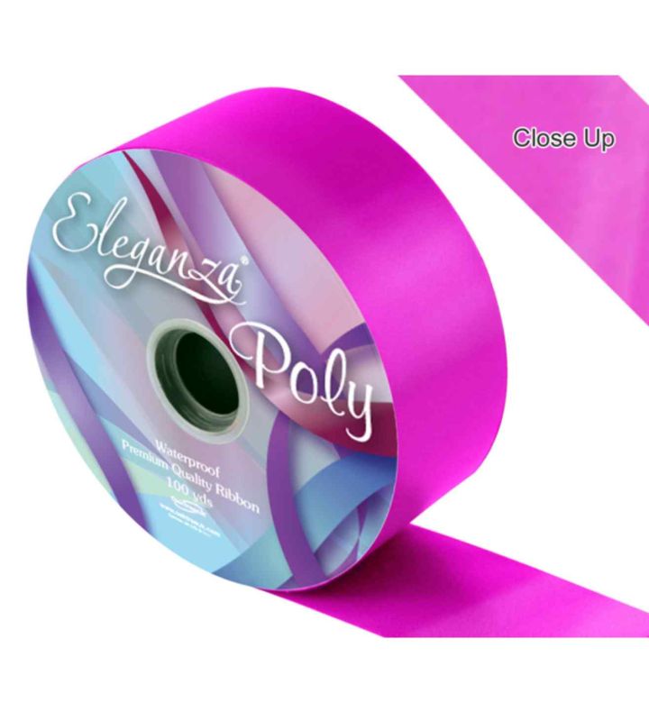 Eleganza Poly Ribbon Fuchsia - 50mm x 91m