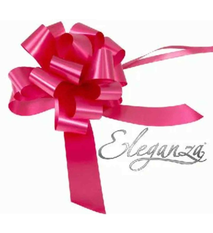 Eleganza Poly Pull Bows Deep Cerise - 30mm x 30pcs