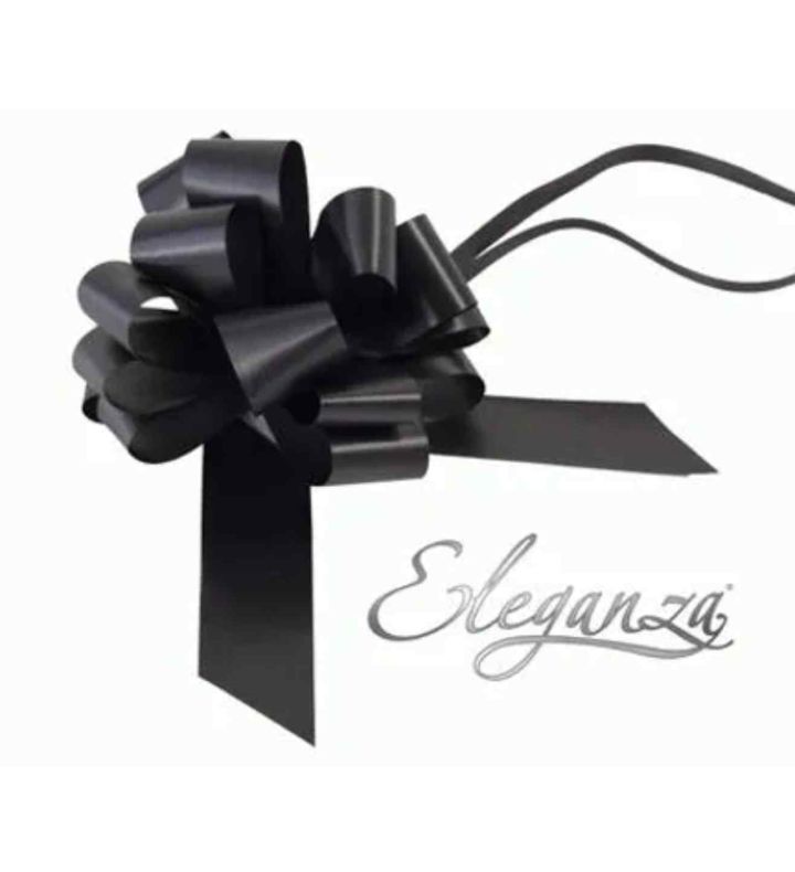 Eleganza Poly Pull Bows Black - 30mm x 30pcs