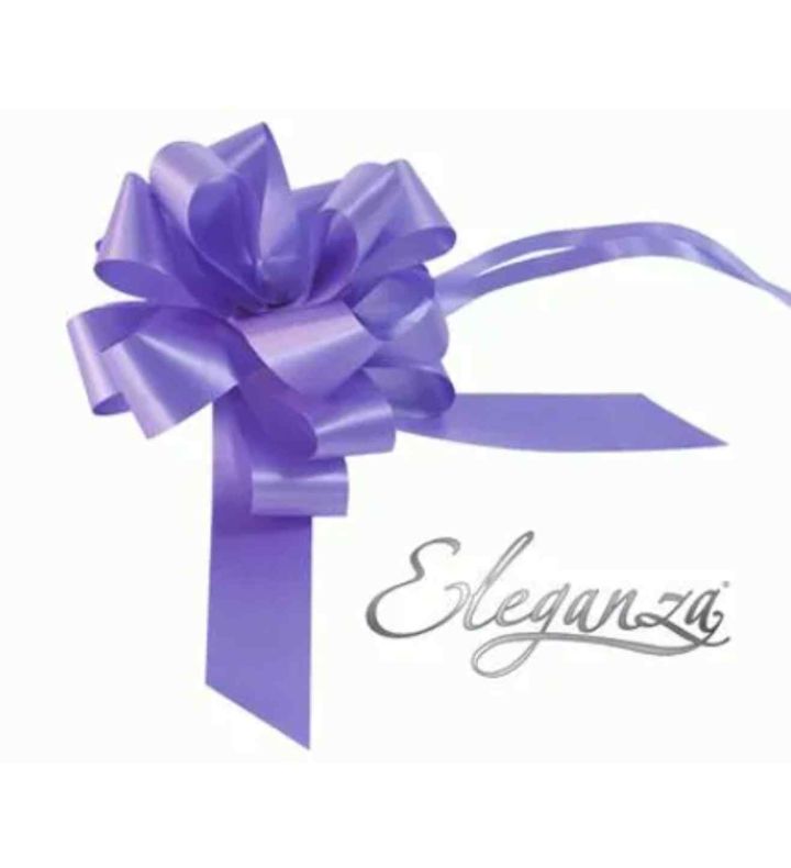 Eleganza Poly Pull Bows Lavender - 30mm x 30pcs