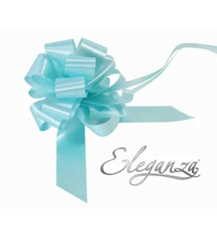 Eleganza Poly Pull Bows Light Blue - 30mm x 30pcs