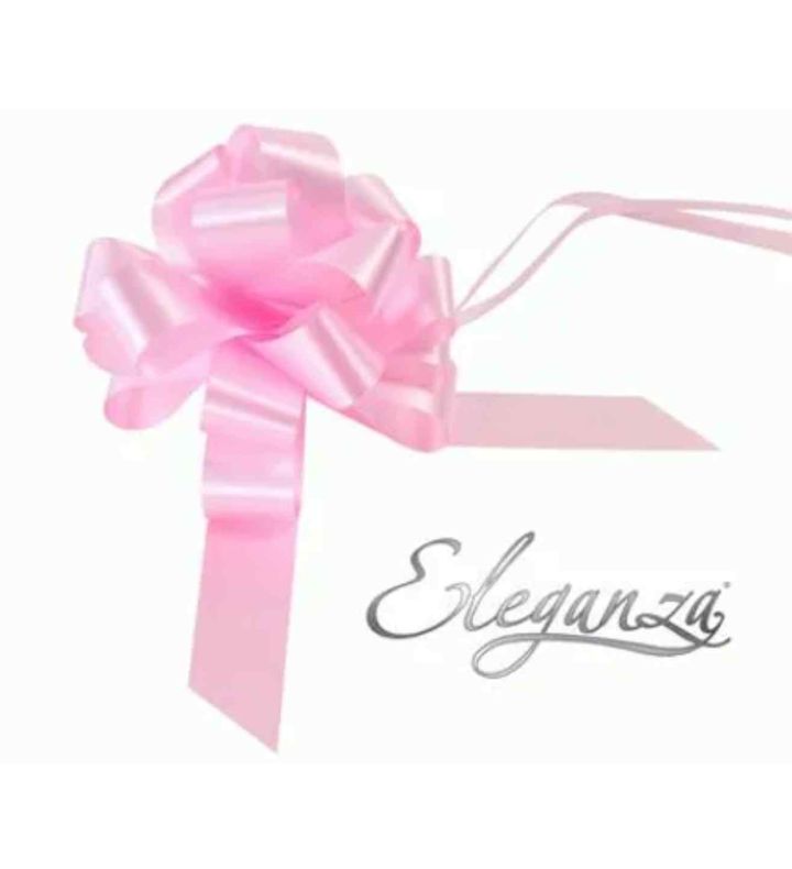 Eleganza Poly Pull Bows Light Pink - 30mm x 30pcs