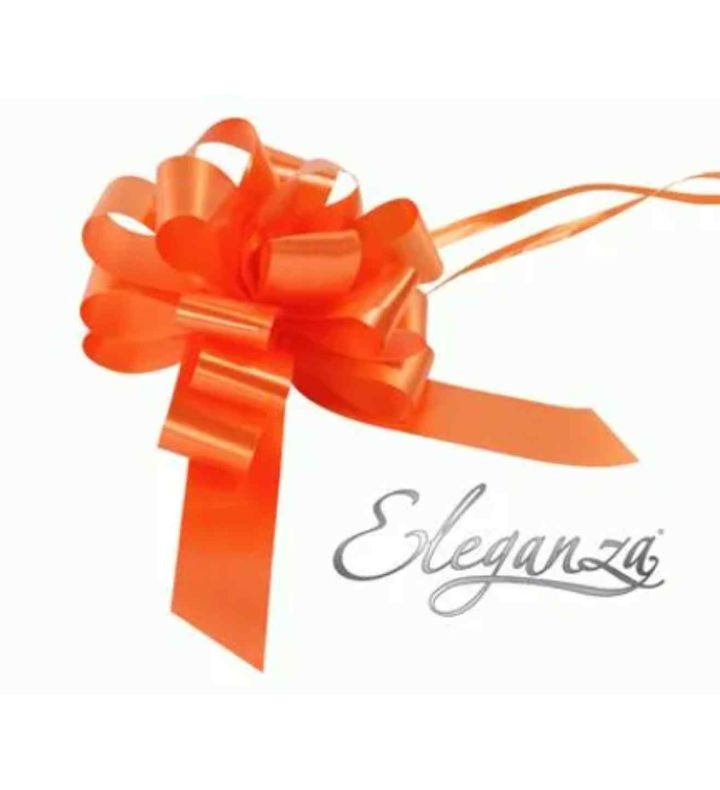 Eleganza Poly Pull Bows Orange - 30mm x 30pcs