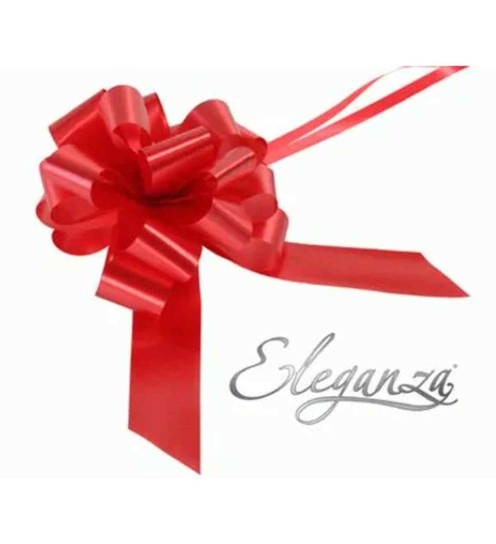 Eleganza Poly Pull Bows Red - 30mm x 30pcs
