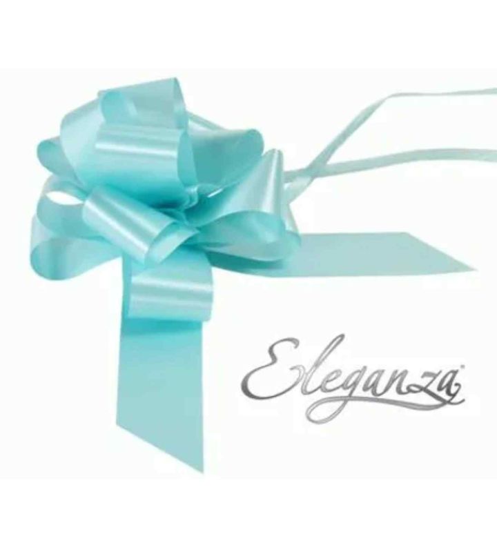 Eleganza Poly Pull Bows Light Blue - 50mm x 20pcs