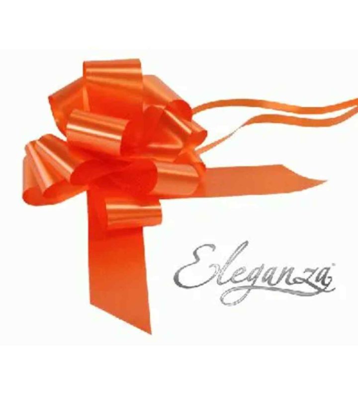 Eleganza Poly Pull Bows Orange - 50mm x 20pcs