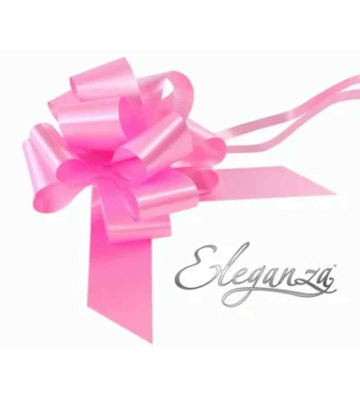 Eleganza Poly Pull Bows Classic Pink - 50mm x 20pcs