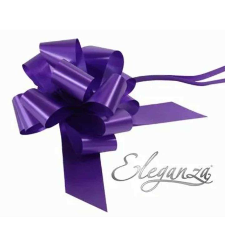 Eleganza Pull Bows Purple - 50mm x 20pcs