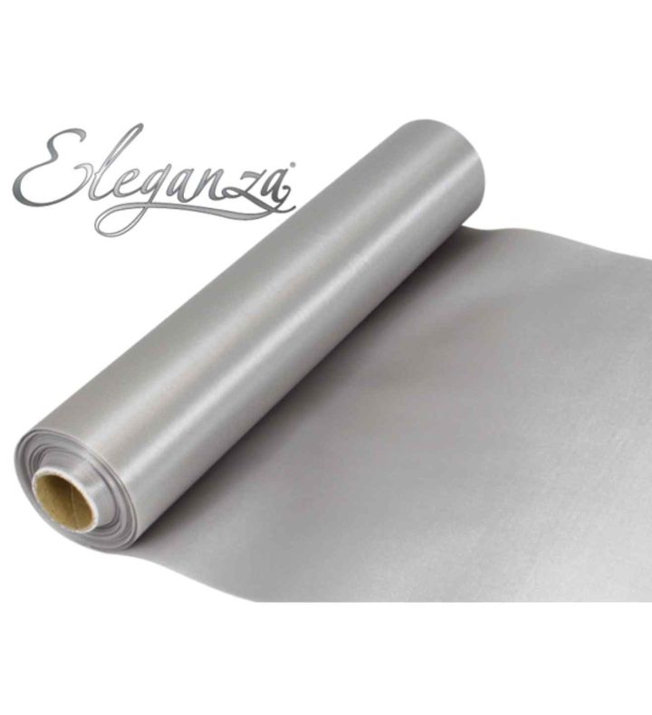 Eleganza Satin Fabric Silver - 29cm x 20m