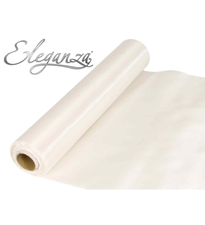 Eleganza Satin Fabric White - 29cm x 20m