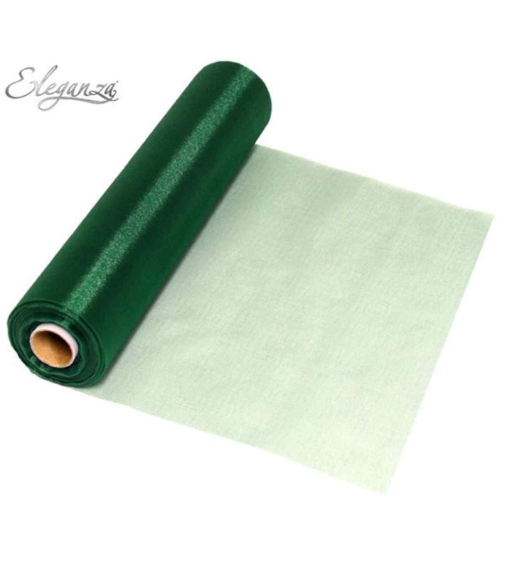 Eleganza Soft Sheer Organza Green 50 - 29cm x 25m