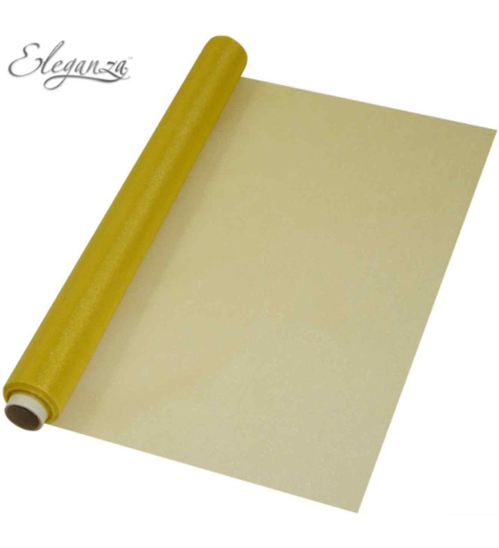 Eleganza Soft Sheer Organza Gold - 47cm x 10m