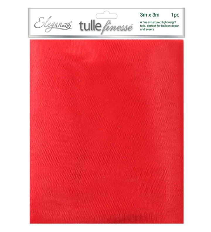 Eleganza Tulle Finesse 3m x 3m Red 1ct.