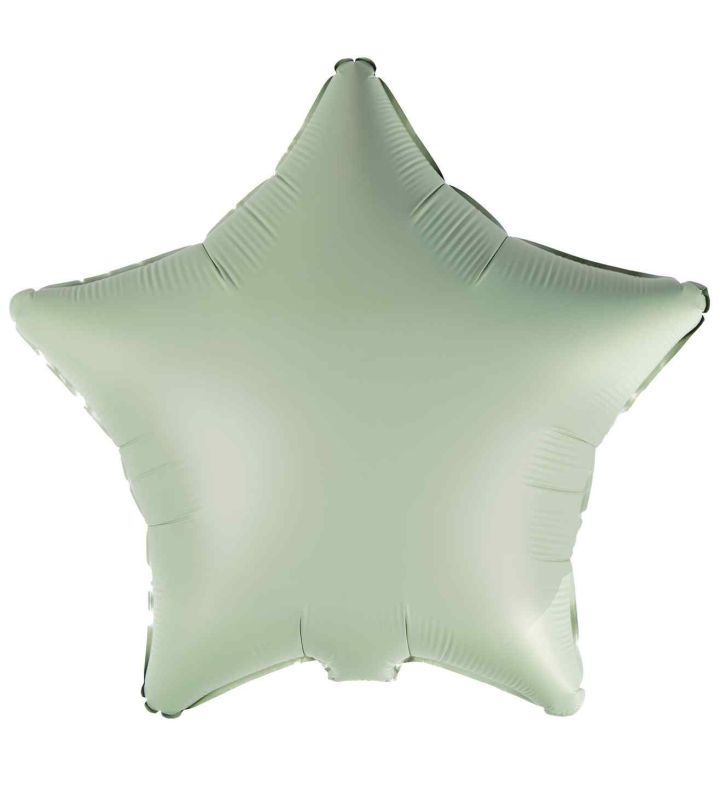 17" Eucalyptus Star Silk Lustre Foil Balloon Anagram - Unpackaged