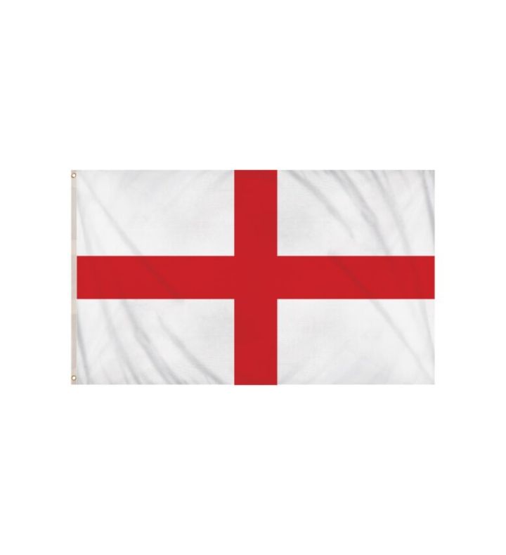 England St George’s Cross Flag Polyester, double stitched seam, metal eyelets 5ft x 3ft)