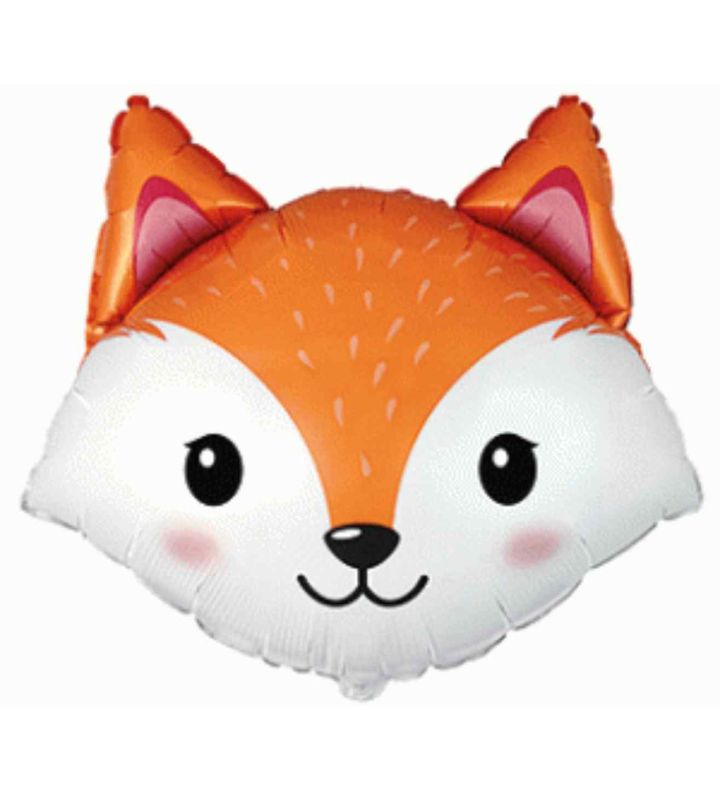 Mini Fox Head Flexmetal Foil Balloon