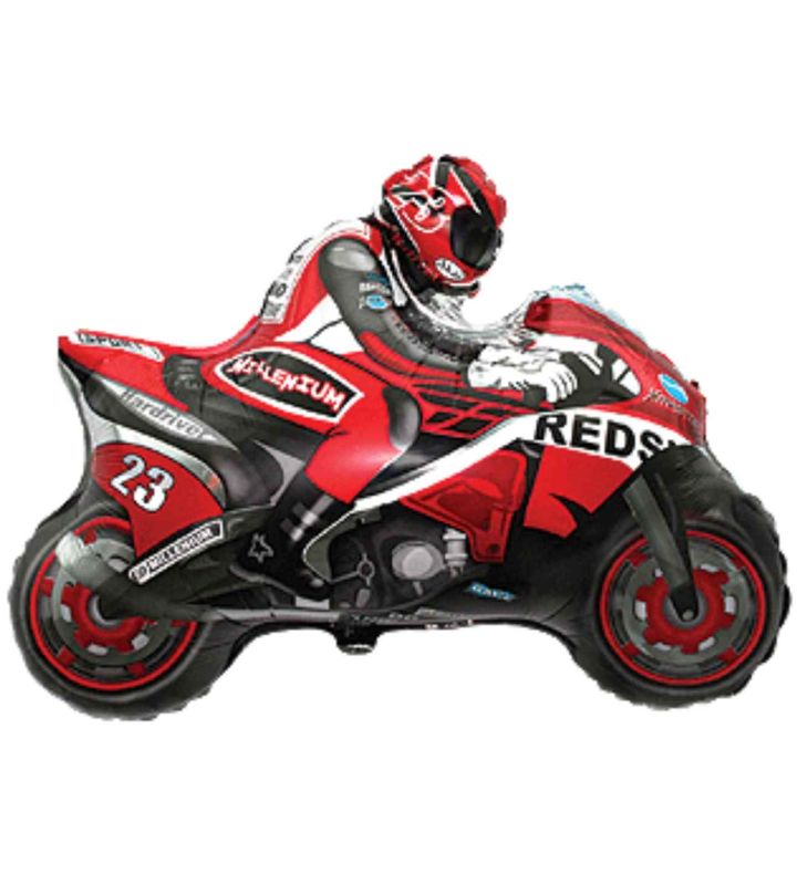 Mini Motorbike Red Flexmetal Foil Balloon