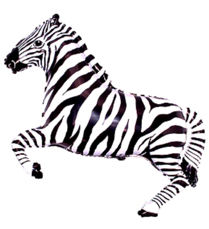 Mini Zebra Full Body Flexmetal Foil Balloon