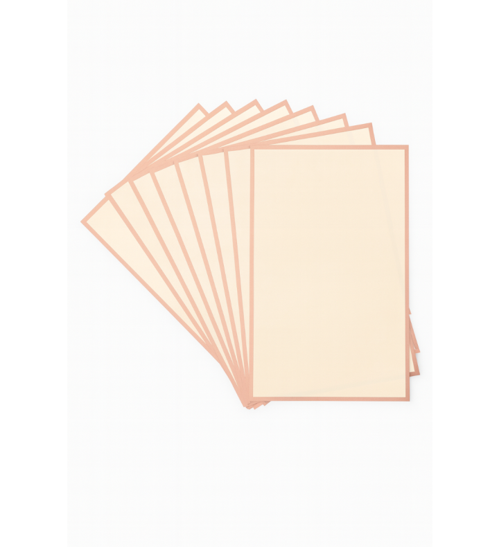 Floriest Paper with Cream Plastic Rose Gold Trim 20 Sheets 