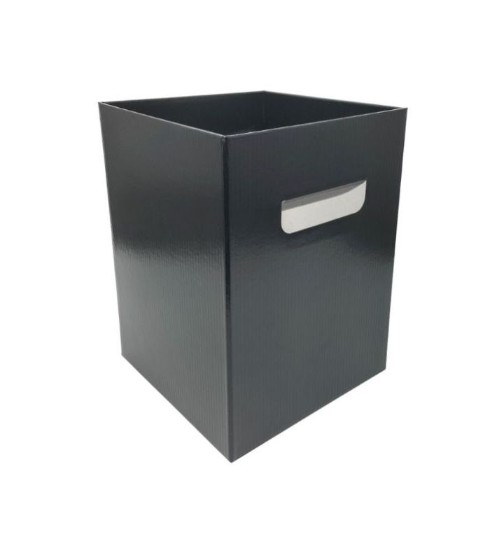 Flower Box with Handles Black 18 x 18 x 24.5cm 10pcs