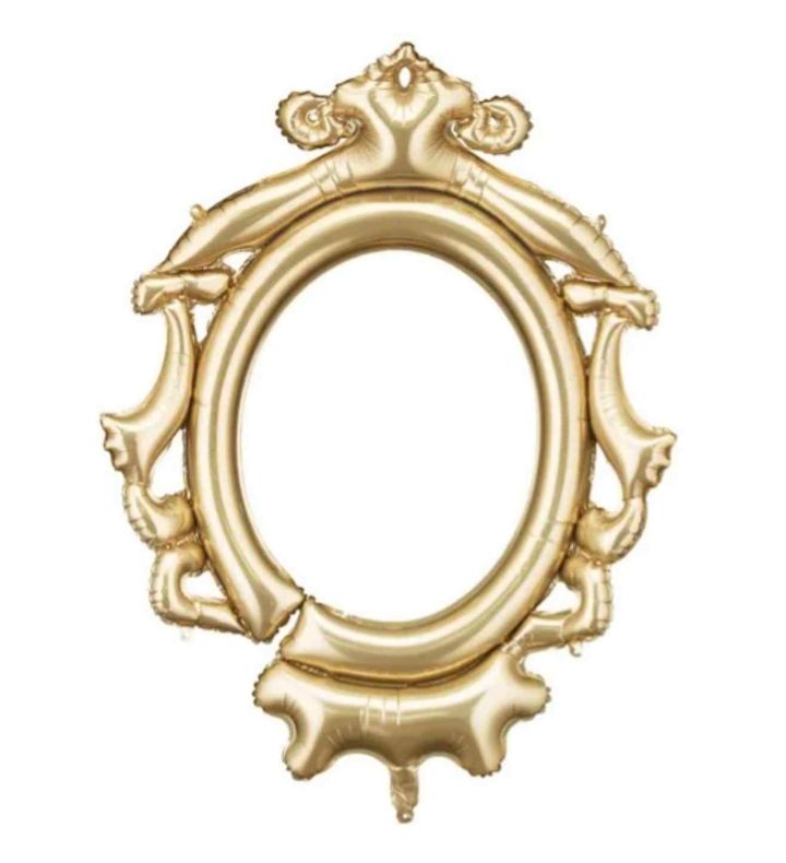 Foil Balloon Frame, 78x95 cm, gold