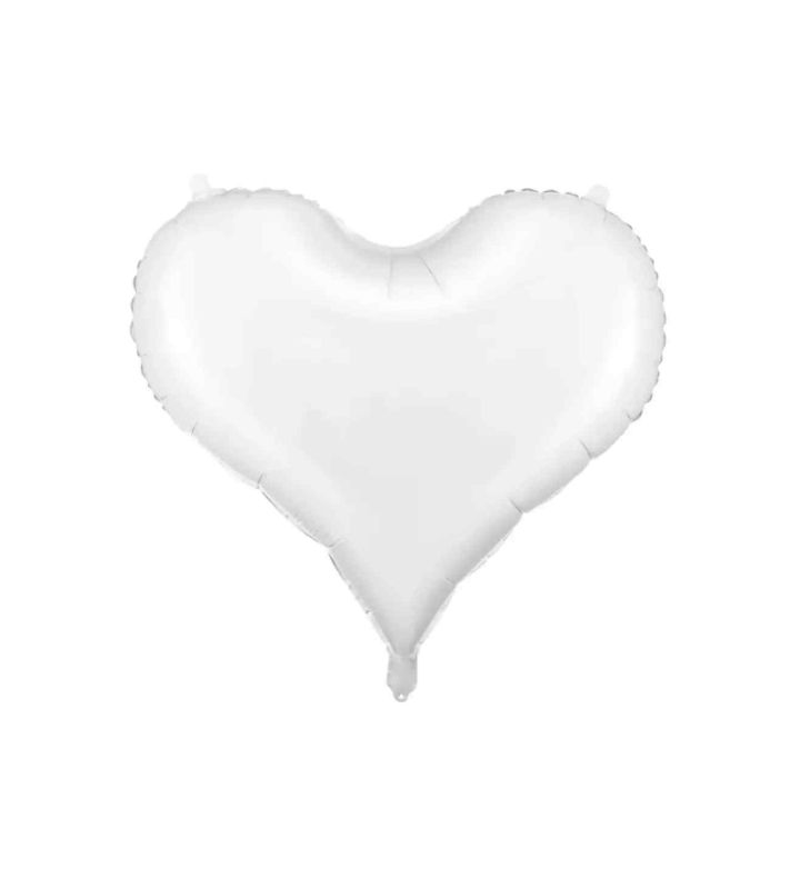 24 x 20.5" Party Deco Foil Heart White