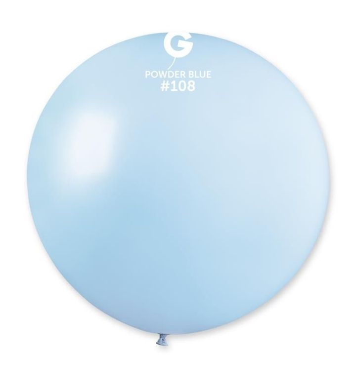 30" Gemar Power Blue 108 Latex Balloon