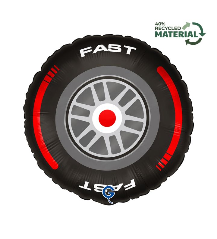 18" Fast Tyre Car Grabo Foil Balloon