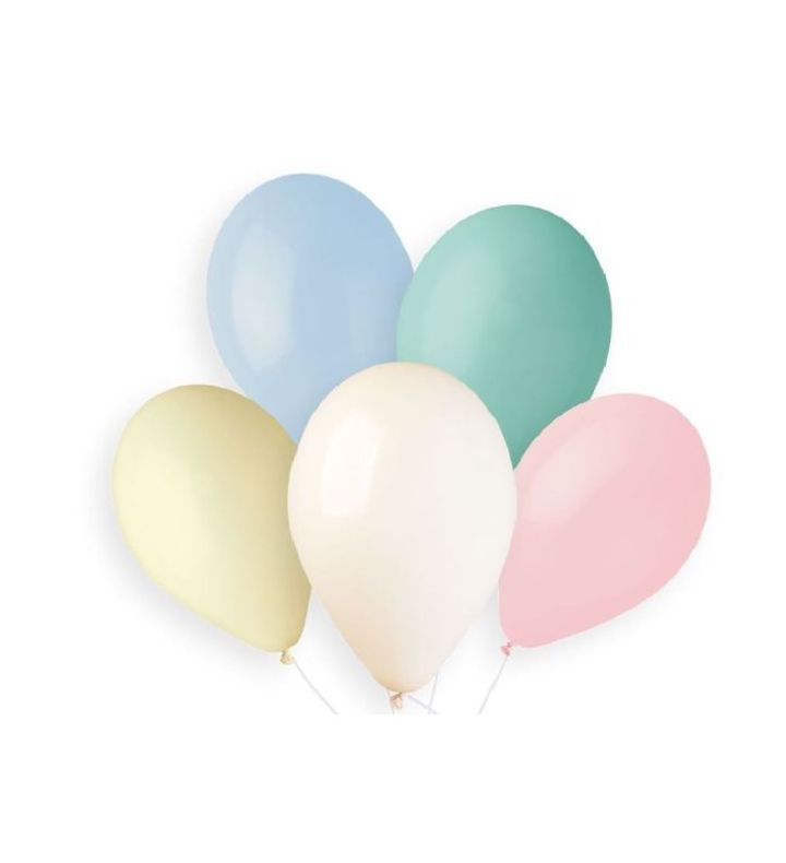 13" Gemar Marshmallow Assorted 110 Latex Balloons 50ct