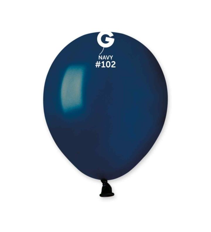 5" Gemar Navy 102 Latex Balloons 50ct