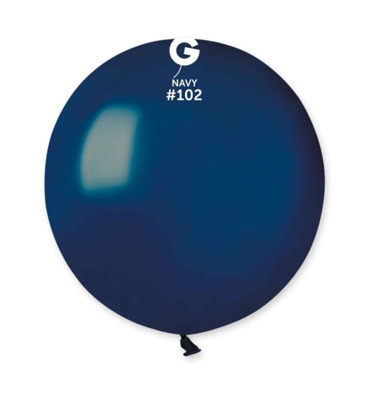 19" Gemar Navy 102 Latex Balloon 25ct