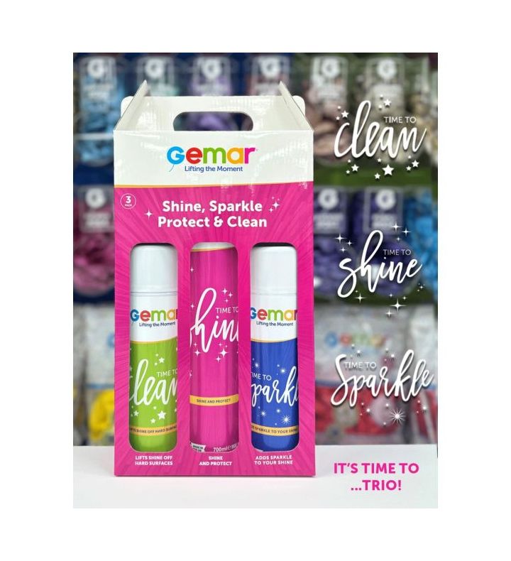Gemar Time to Shine 700ml, Sparkle 500ml & Clean 500ml Trio Box