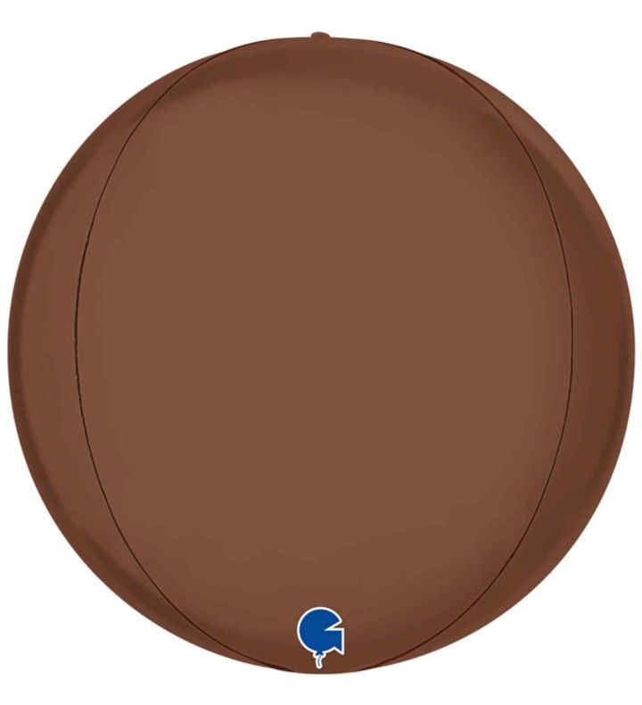 15" Satin Chocolate Orbz Foil Balloon