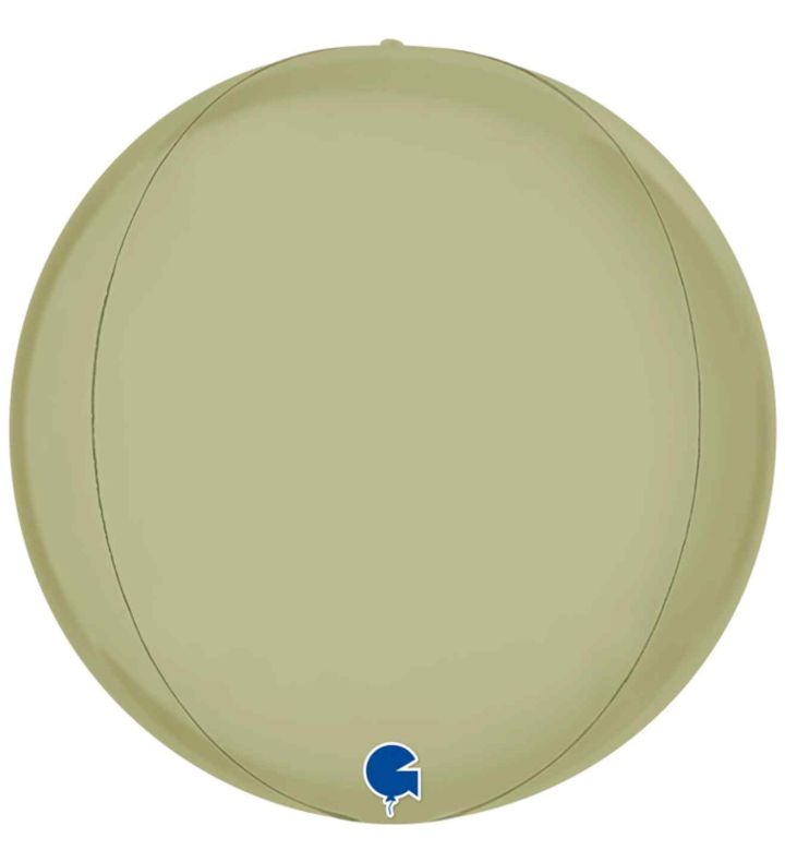 15" Satin Olive Green Orbz Foil Balloon