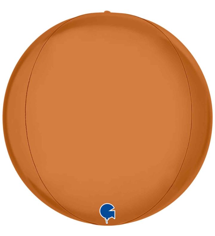 15" Satin Caramel Orbz Foil Balloon