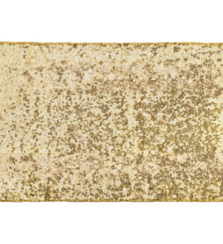 Gold Sequin Table Runner 0.3 x 5m