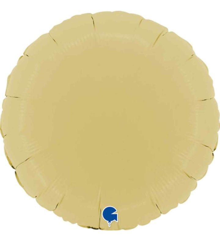 18" Grabo Round Matte Yellow Foil Balloon